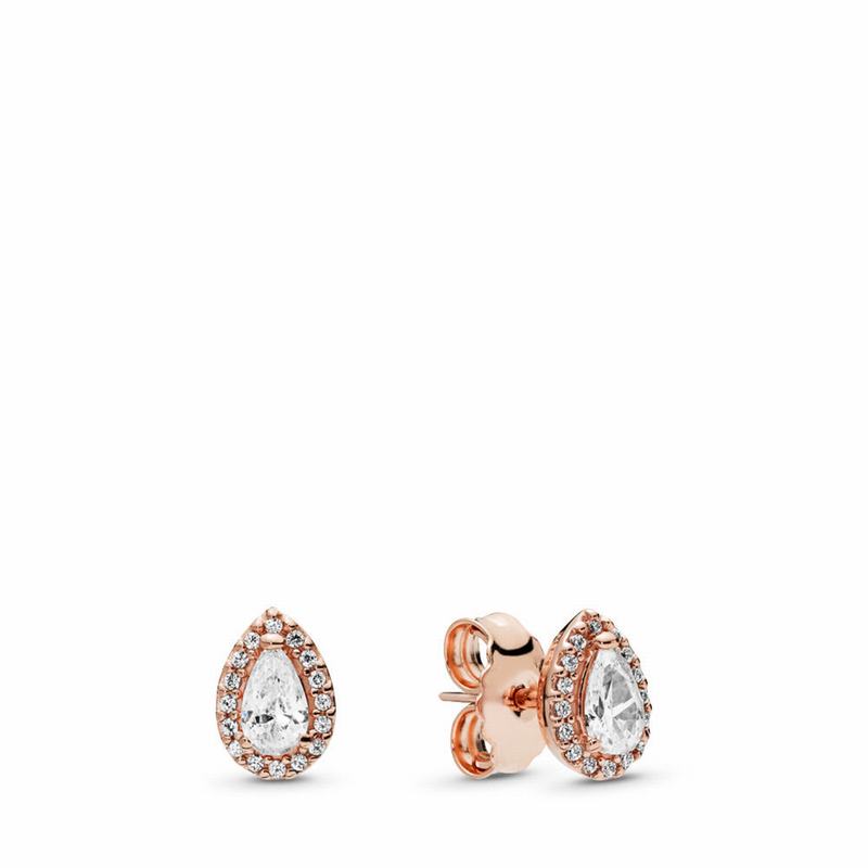 Pandora Australia Rose™ Radiant Teardrops Stud Earrings | UGSFRI320